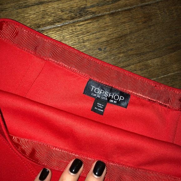 Topshop red/coral skirt - Picture 2 of 3